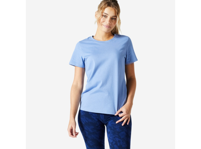 T-shirt Fitness Femme - 500 Essentials bleu indigo