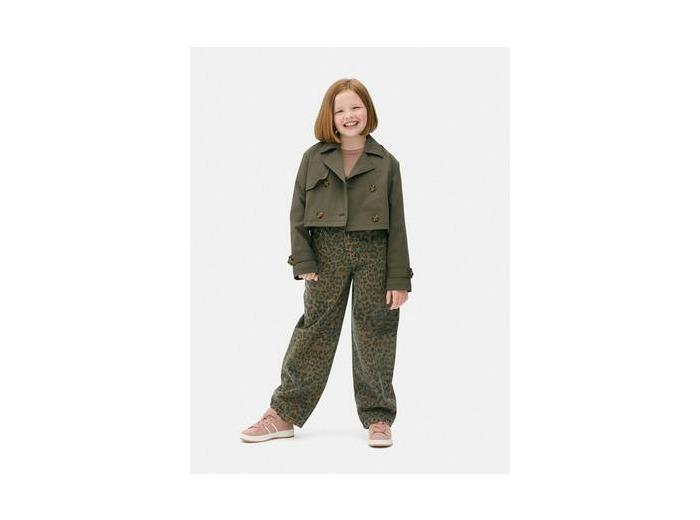 Trench court à boutonnage croisé