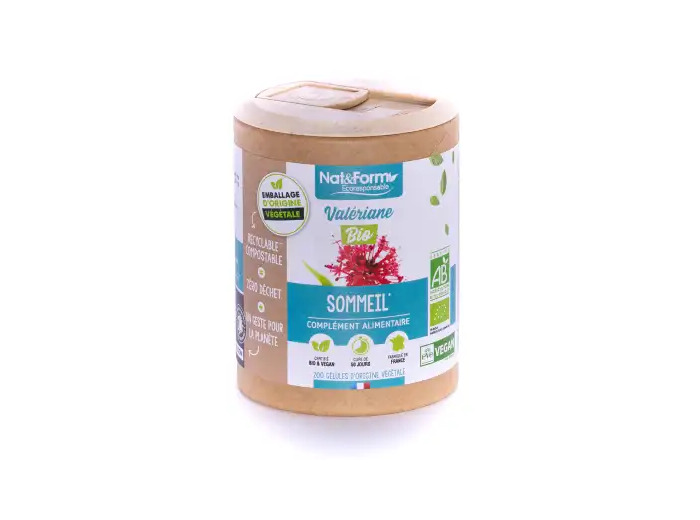 Nat&form Ecoresponsable Valeriane Bio 200 Gélules Végétales