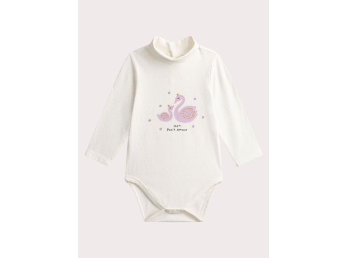 Body à animation cigogne pour bébé fille