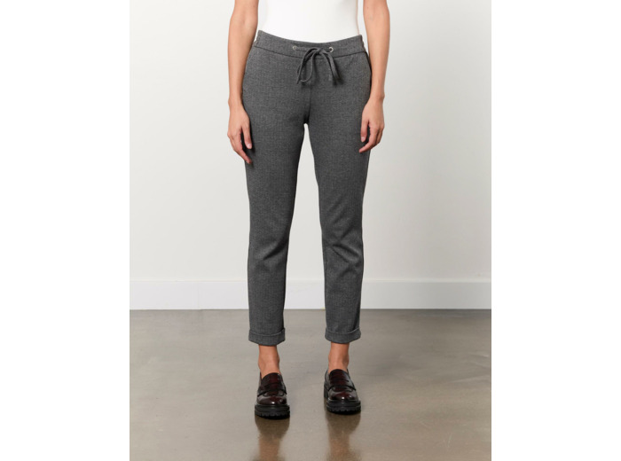 Pantalon 7/8 fuselé à chevrons ANTHRACITE Femme