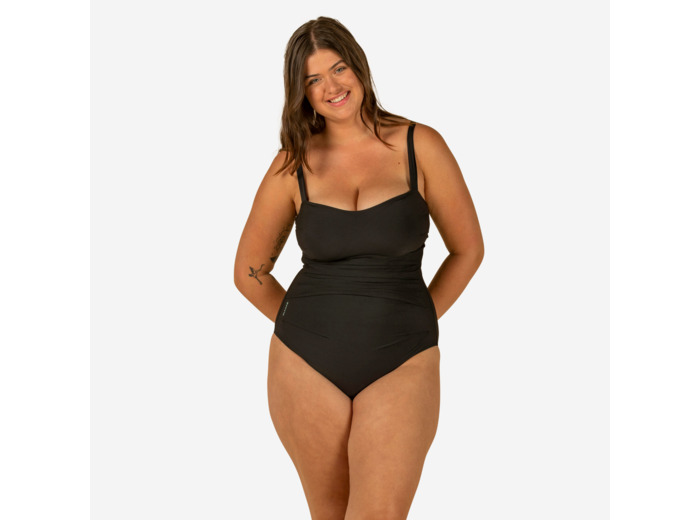 Maillot de bain 1 pièce femme gainant à effet ventre plat DORA NOIR