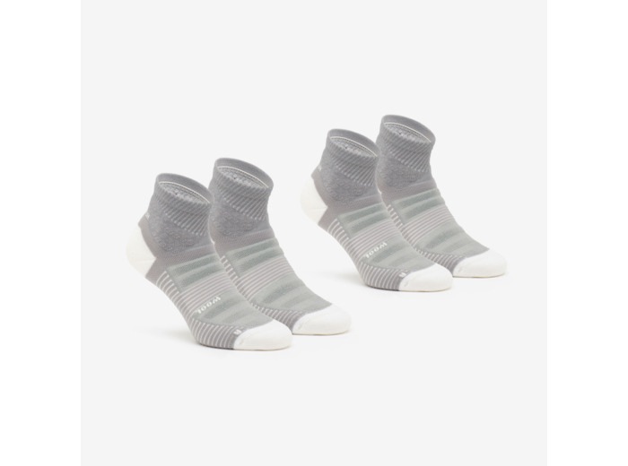 Chaussettes randonnée - hike 900 mid grise - lot de 2 paires