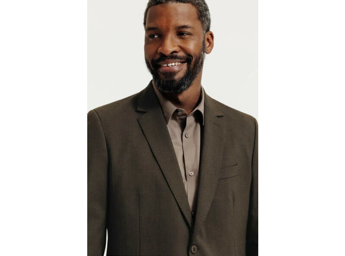 Veste de costume slim bi-stretch - Marron