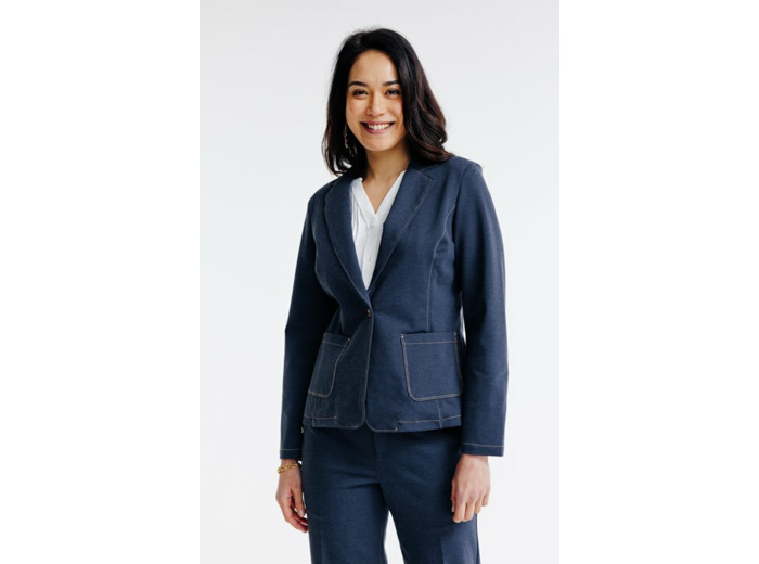 Blazer en maille doublée