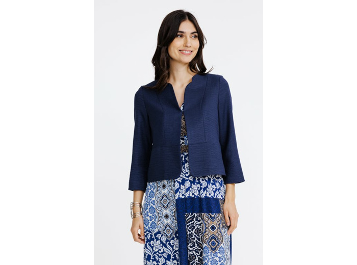 Veste avec col festonné