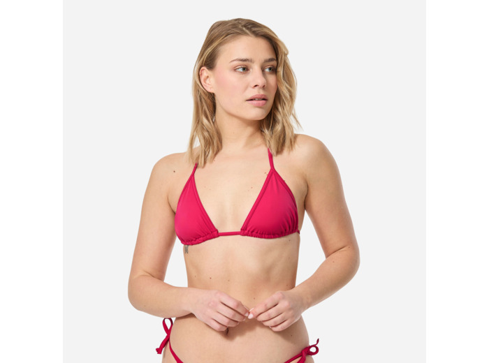 Haut de maillot de bain femme triangle coulissant mae rouge