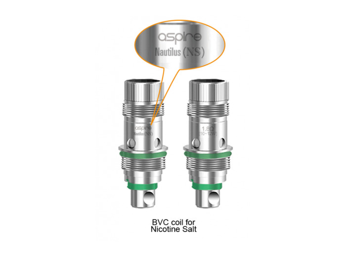 Pack de 5 resistances Nautilus NicSalt 1.8ohms Aspire