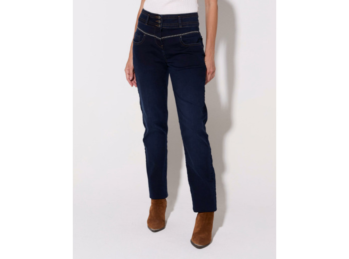 Jean long slim MARINE Femme
