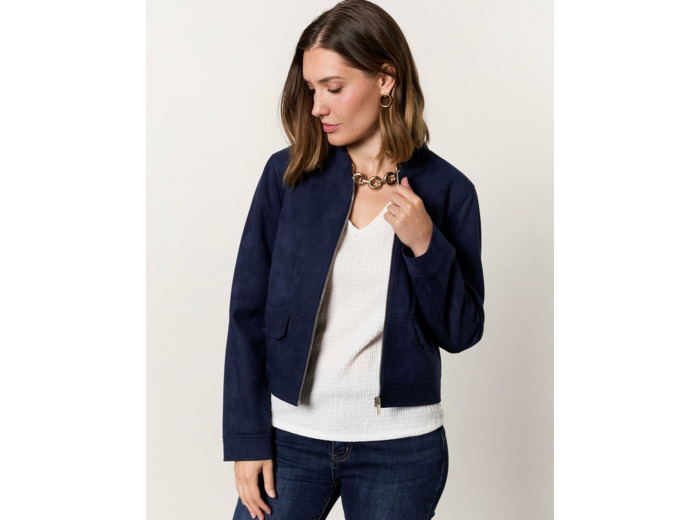 Veste courte unie MARINE Femme