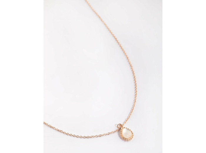 Rose Gold Teardrop Necklace