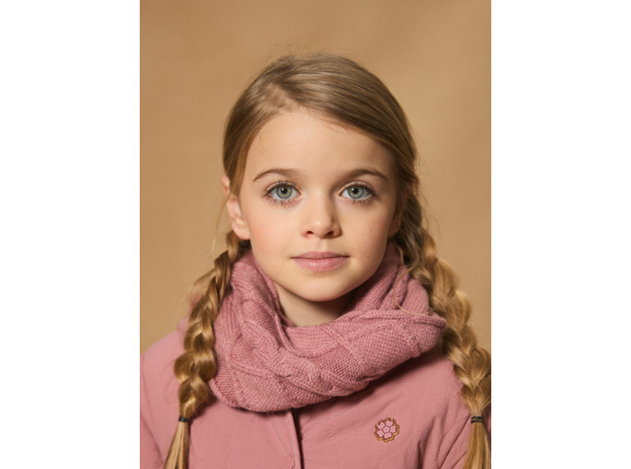 Snood mauve en maille