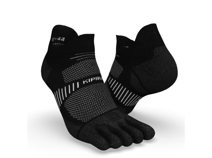 Chaussettes de running KIPRUN run900 5 orteils fines invisibles noires