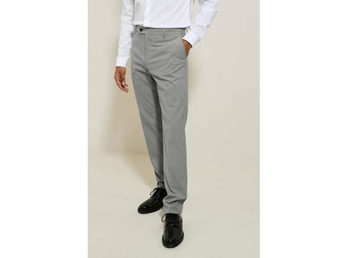 Pantalon de costume slim pied de puce - Gris moyen