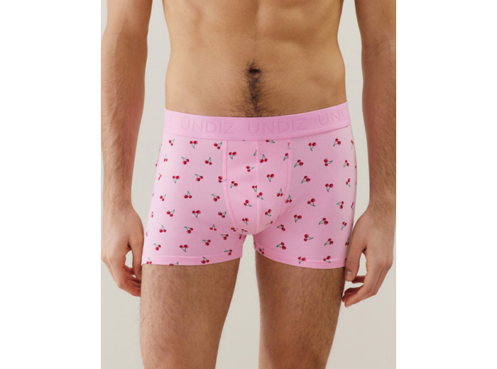 Boxer en coton à motifs cerise
