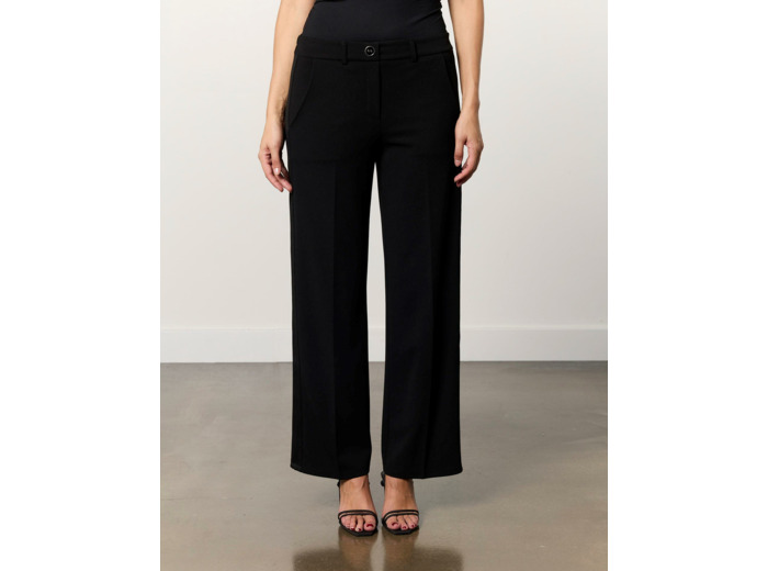 Pantalon long large uni NOIR Femme