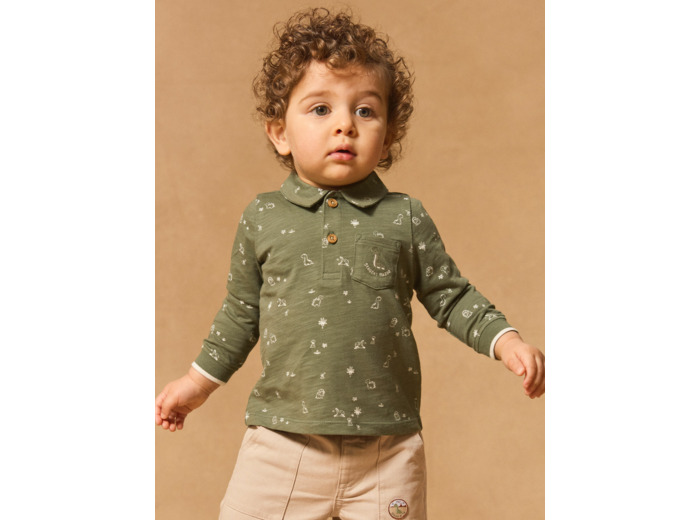 Polo dinosaures manches longues