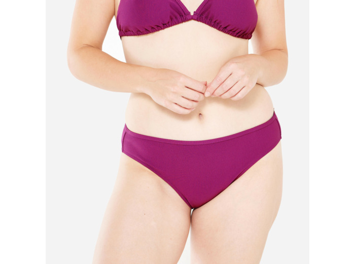 Bas de maillot texturé surf Femme - Nina violet