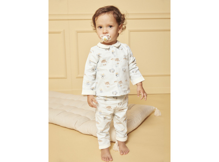 Pyjama imprimé en molleton gratté