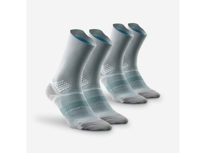 Chaussettes randonnée - Hike 520 Double High Grise x2 paires
