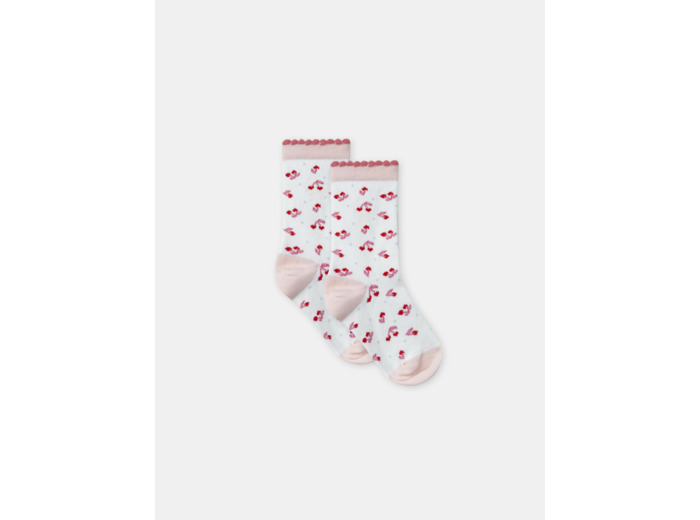 Chaussettes jacquard cerises
