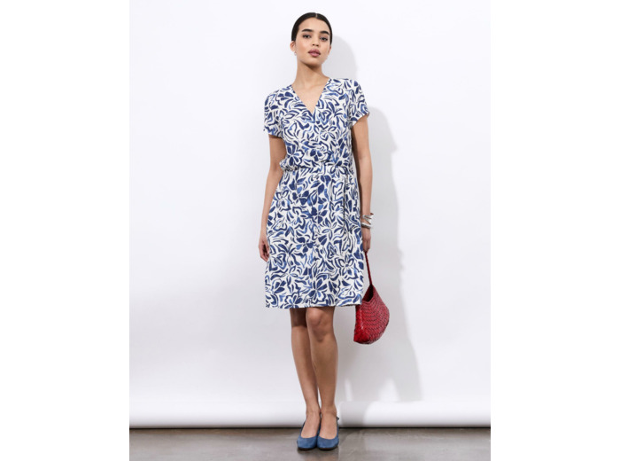 Robe courte imprimée BLEU