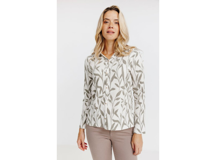 T-Shirt Imprime Col Chemise