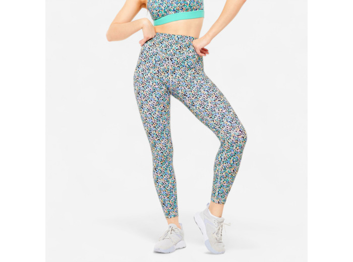 Legging taille haute fitness cardio femme imprimé