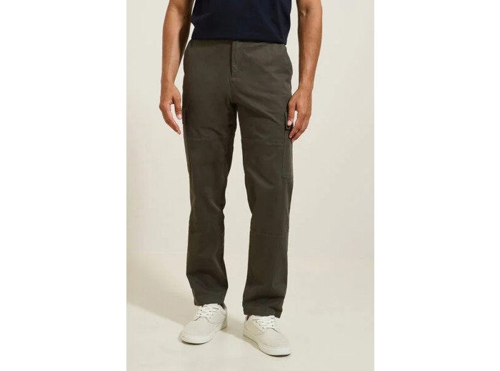 Pantalon cargo droit uni - Gris foncé