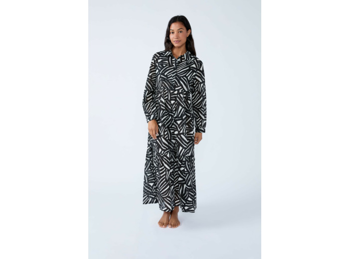 Robe longue de plage imprimée