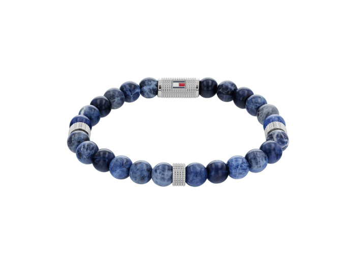 Bracelet Homme Beaded Stone Bleu