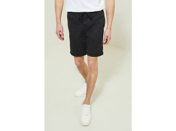 Bermuda chino uni - Noir