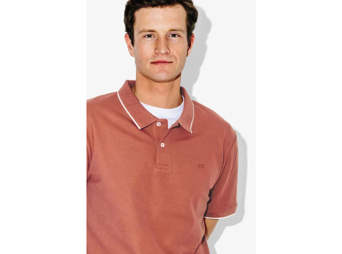 Polo manches courtes uni "le parfait by JULES" - Bordeaux