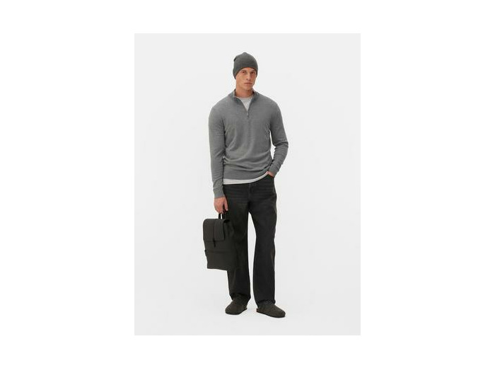 Pull tricoté semi-zippé