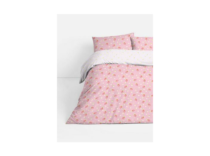 Parure de lit double réversible disco fruits