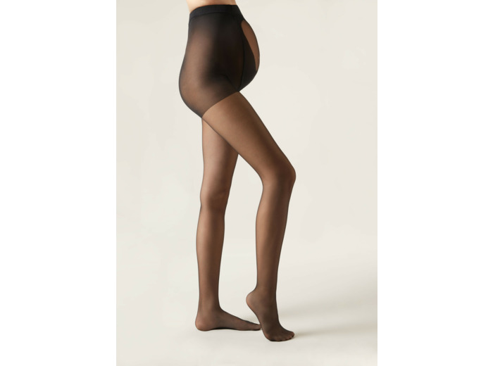 Collant Transparent 20 Deniers de Maternité avec Cœur Transparent