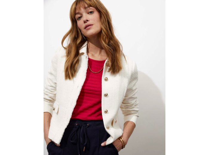 Veste en tweed ECRU Femme