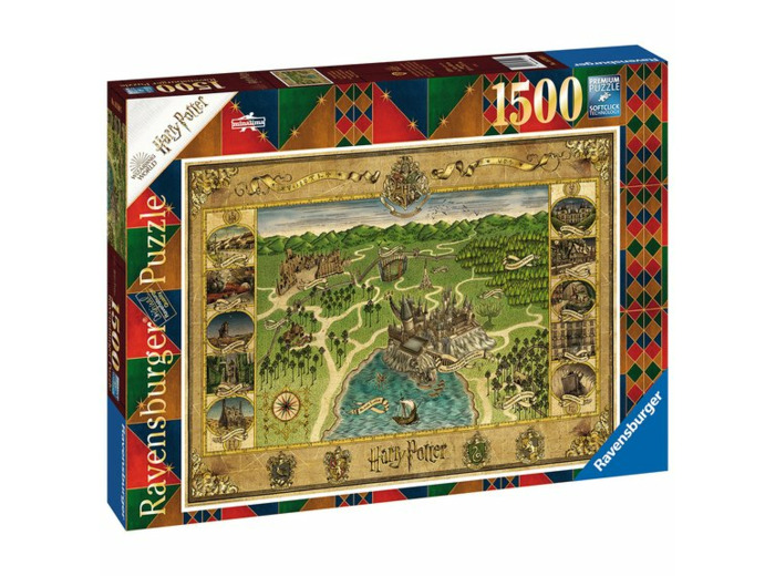 PUZZLE 1500 PIÈCES - LA CARTE DE POUDLARD / HARRY POTTER