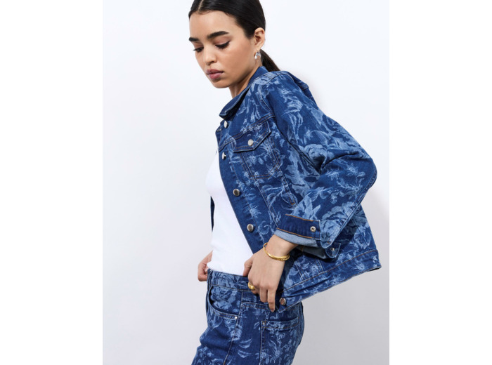 Veste imprimée BLEU Femme