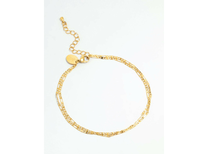 Waterproof Gold Plated Stainless Steel Layered Anklet