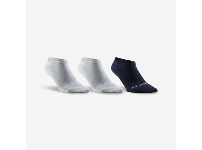 CHAUSSETTES DE SPORT BASSES ARTENGO RS 160 BLANC MARINE LOT DE 3