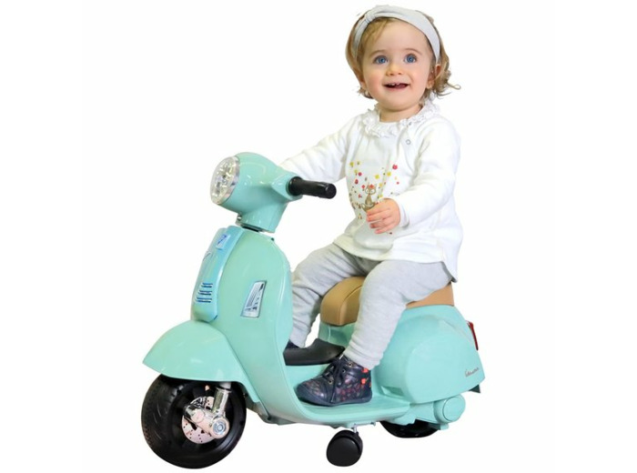 MINI VESPA GTS ÉLECTRIQUE ET LUMINEUX - VERT D'EAU