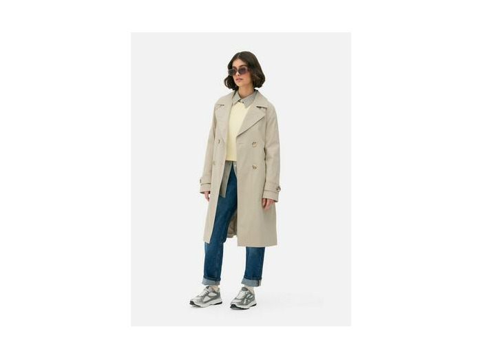 Imperméable à double boutonnage et ceinture