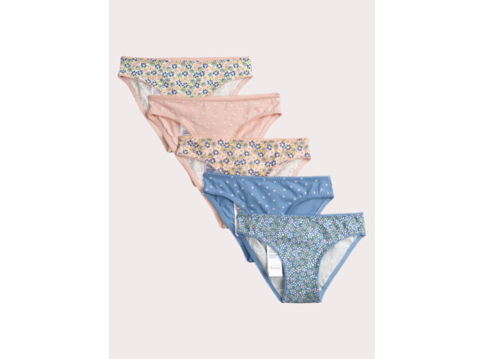 Lot de 5 culottes imprimées pour fille