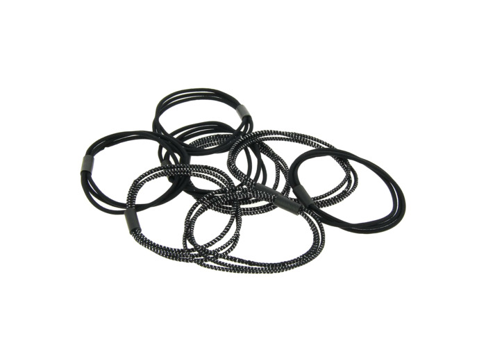 Elastique noir et métalisé x8