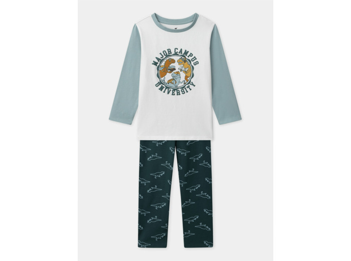 Pyjama tricolore imprimé dinosaures Garçon