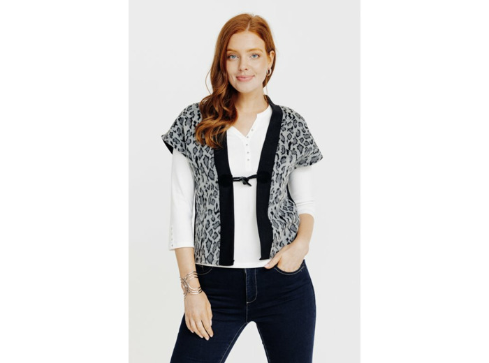 Tee-shirt sans manches léopard