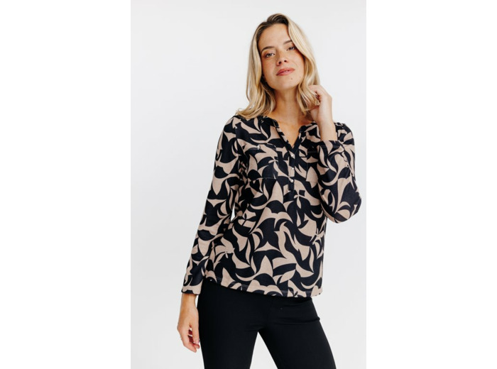 T-Shirt Manches Longues Col Mao