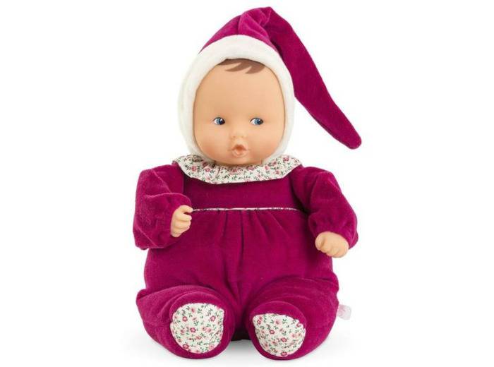 BABYPOUCE ROSE GRENADINE 28 CM - MON DOUDOU COROLLE