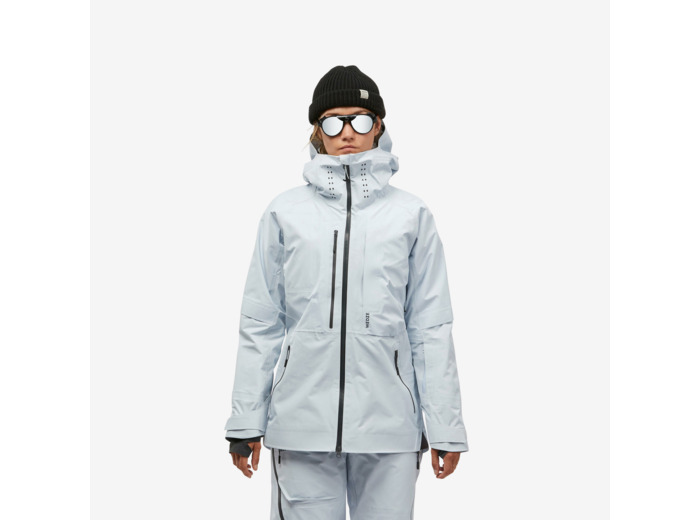 Veste de ski imperméable et respirante femme, FR 900 bleu glacier